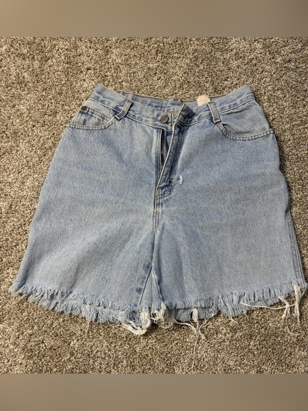 Vintage Gitano Women's Light Wash Blue Denim Cut Off Shorts Size 3